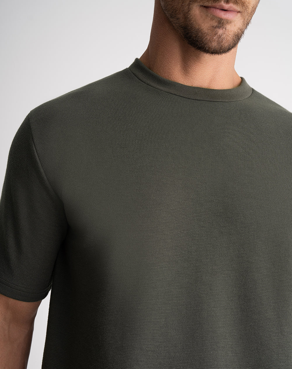 Camiseta regular algodón sostenible verde hombre