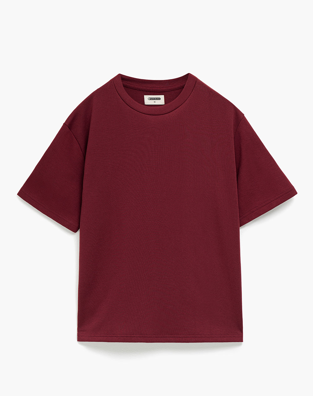 Camiseta regular algodón vino tinto hombre