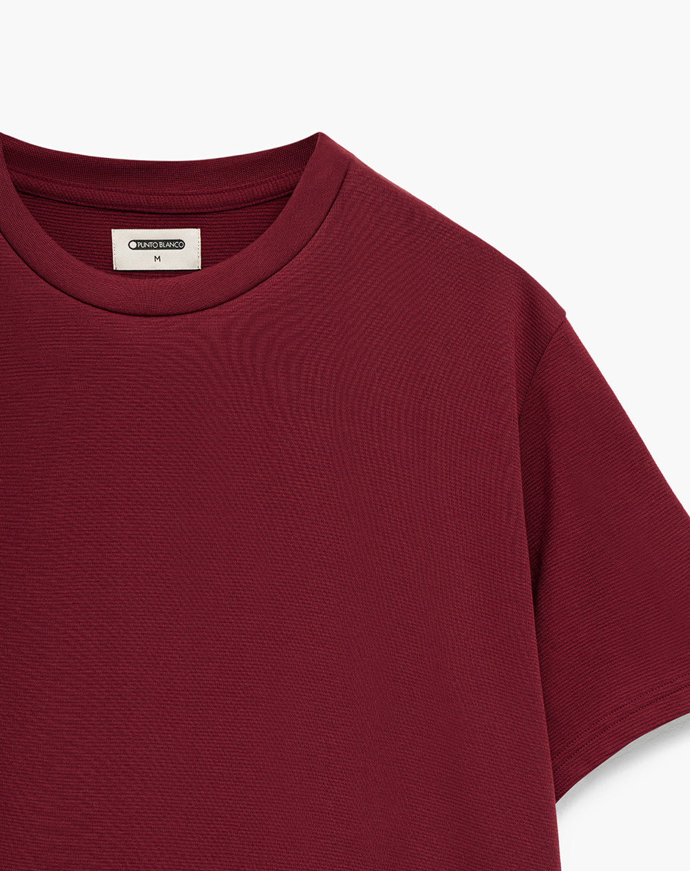 Camiseta regular algodón vino tinto hombre