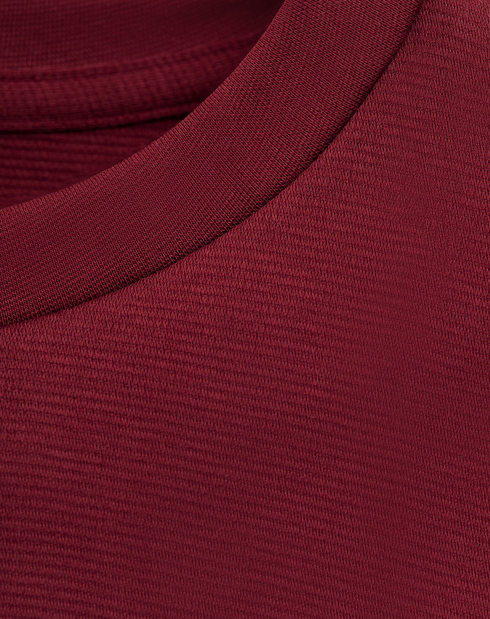 Camiseta regular algodón vino tinto hombre