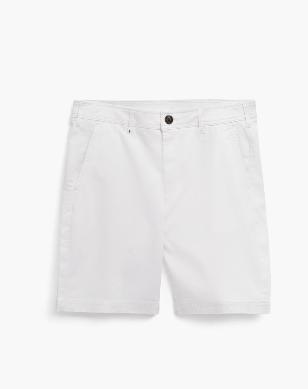 Bermuda semi ajustada blanca hombre