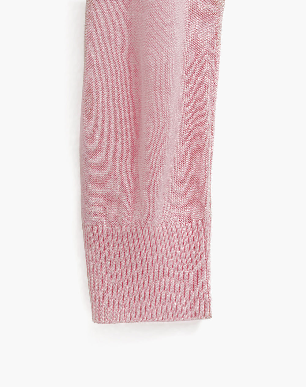 Blusa cuello alto manga larga rosada mujer