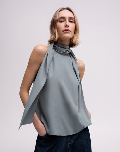Camisa regular fit gris