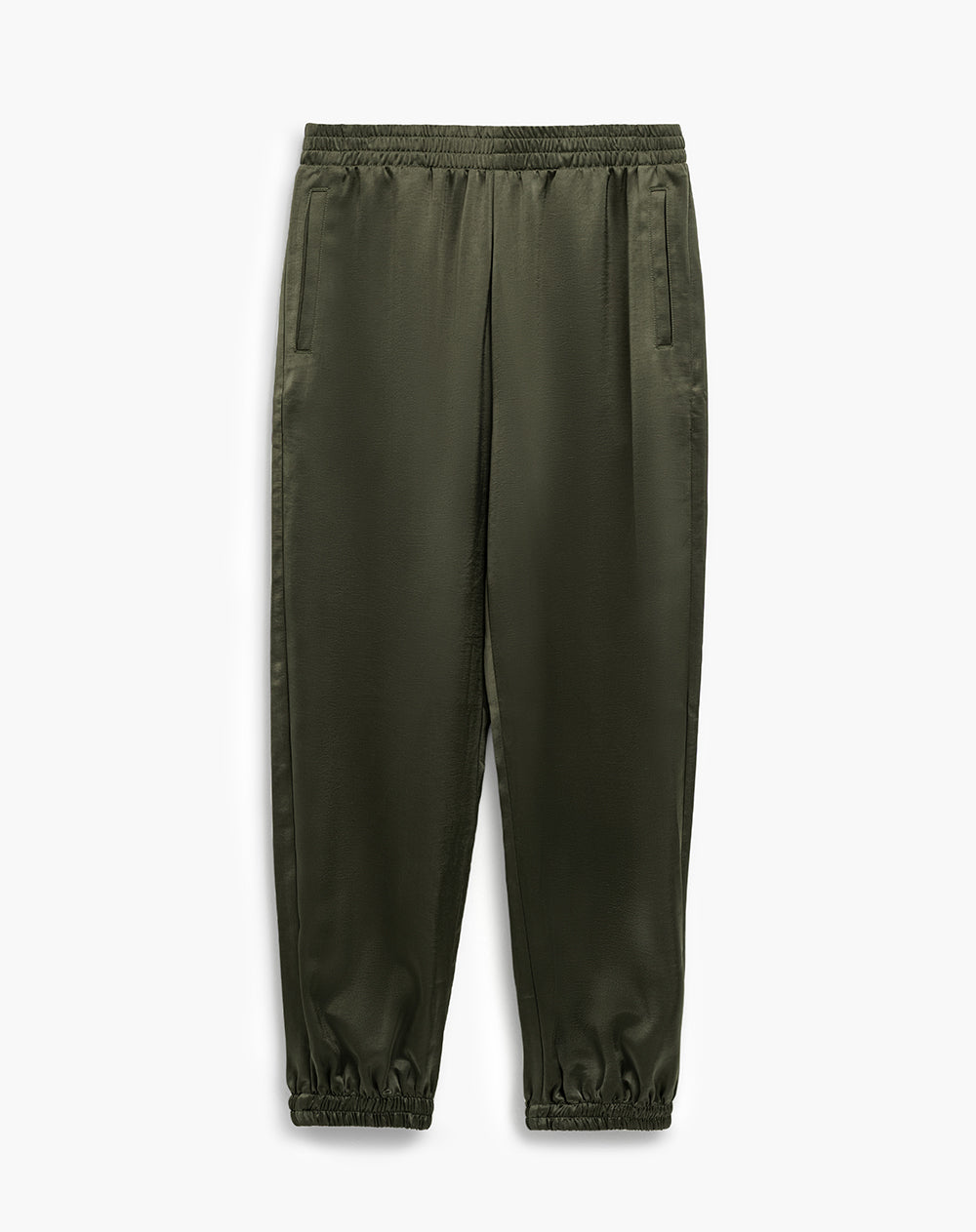 Pantalón relaxed fit tiro medio verde