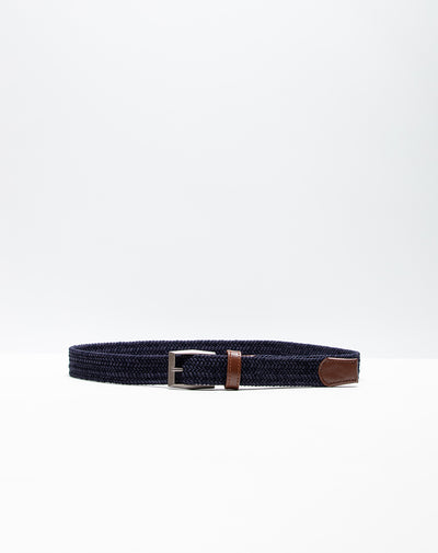 Correa tejida azul hombre