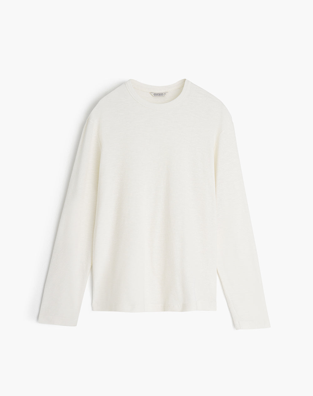 Camiseta regular algodóin crema hombre
