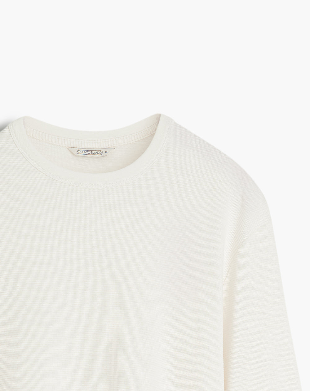 Camiseta regular algodóin crema hombre