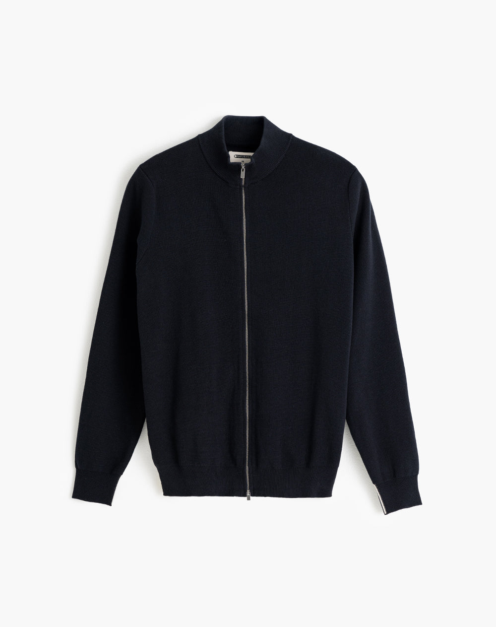 Chaqueta regular tejido de punto algodón azul hombre