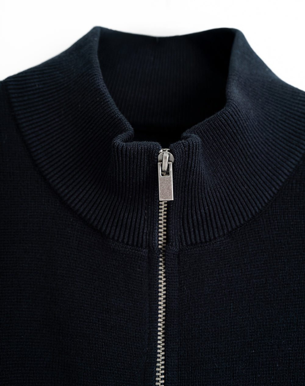 Chaqueta regular tejido de punto algodón azul hombre