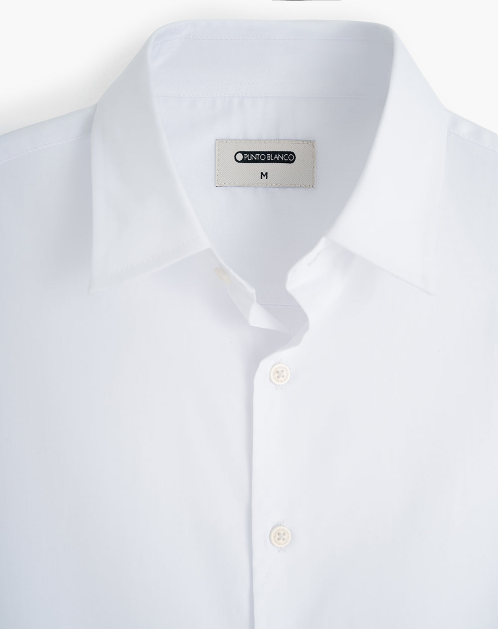 Camisa regular fit manga larga blanca