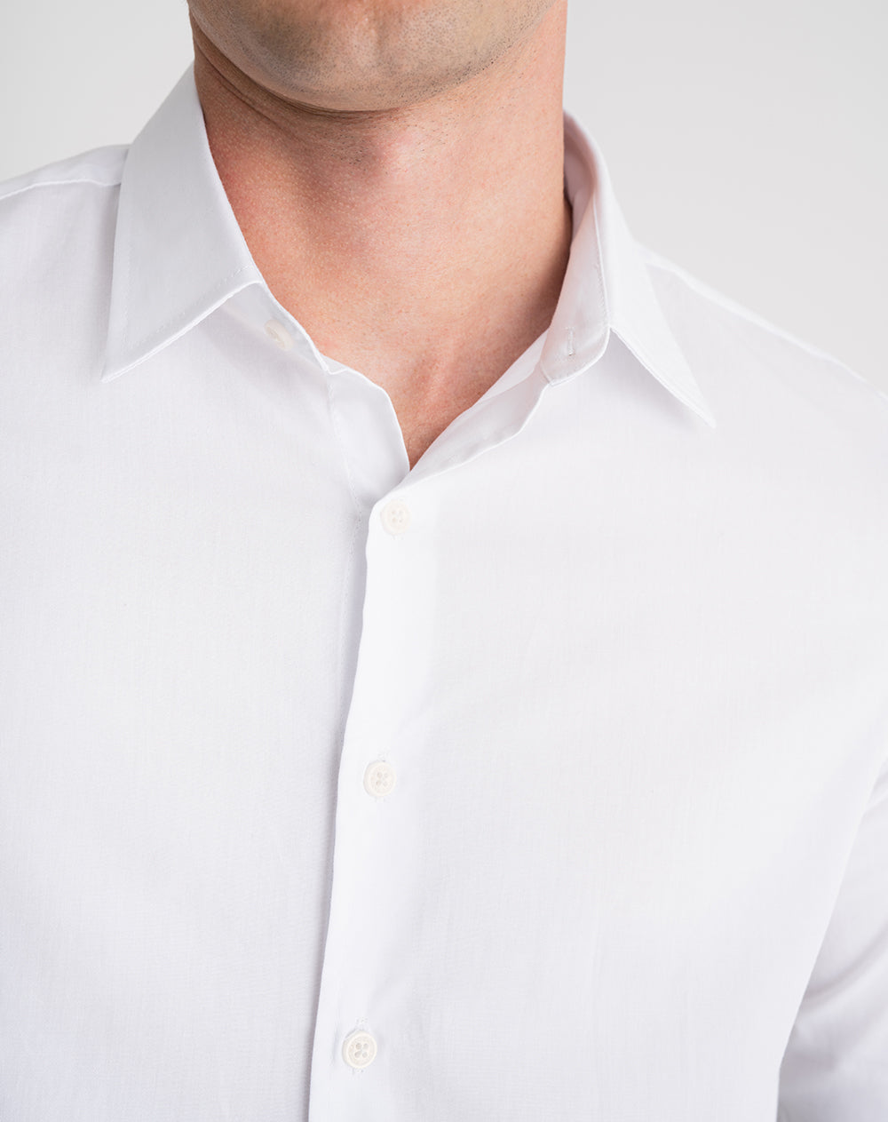 Camisa regular fit manga larga blanca