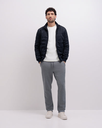 Jogger confort regular tacto suave gris hombre