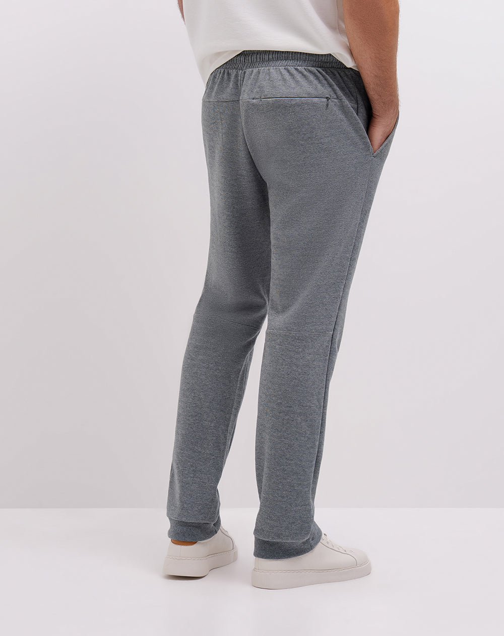Jogger confort regular tacto suave gris hombre