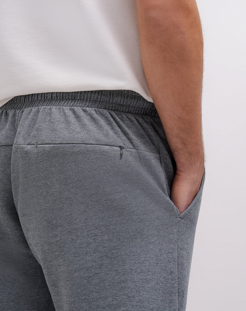 Jogger confort regular tacto suave gris hombre