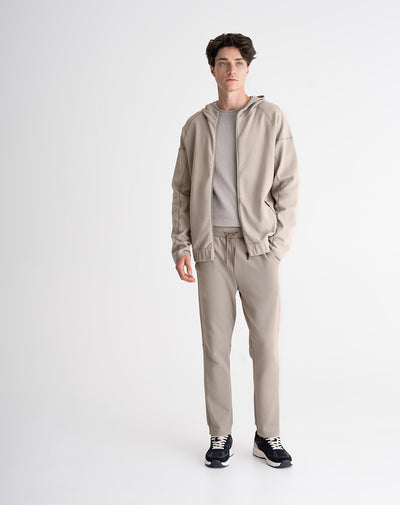 Jogger regular tacto suave taupe hombre