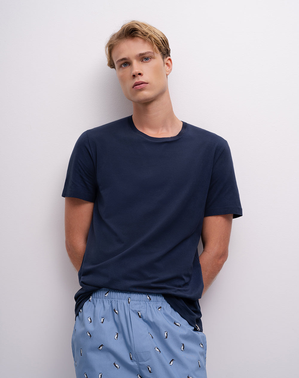Camiseta + pantalón de pijama algodón surtida hombre
