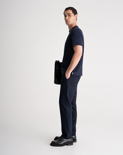 Pantalón recto regular azul hombre