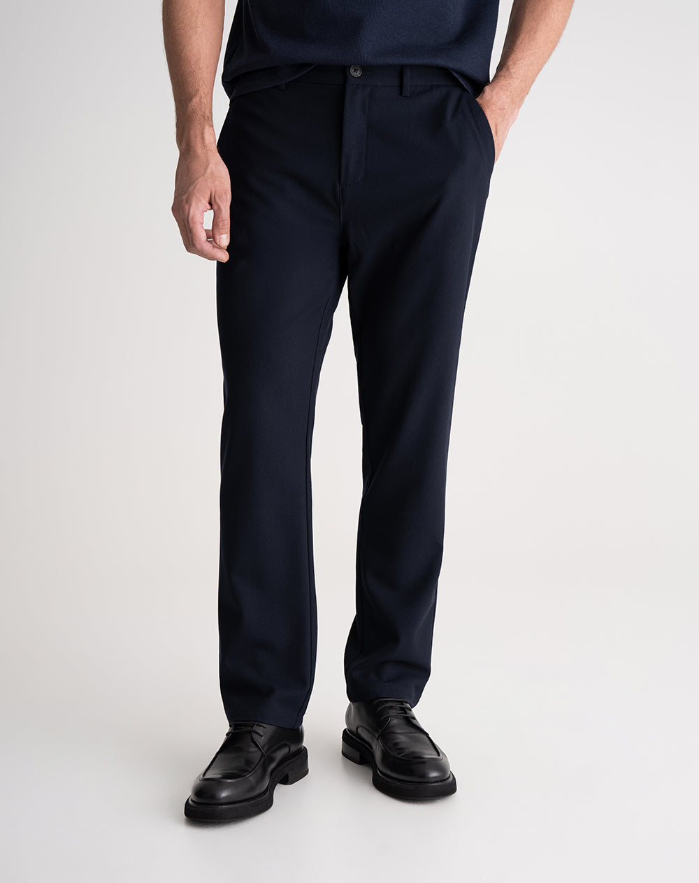 Pantalón recto regular azul hombre