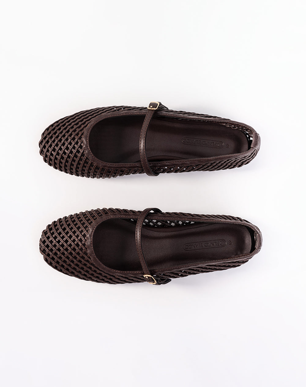 Bailarina trenzada café mujer