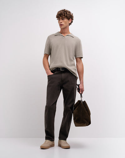 Polo regular tejido de punto algodón hombre