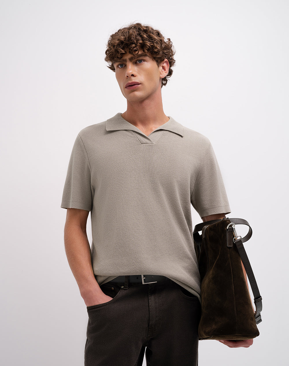 Polo regular tejido de punto algodón hombre