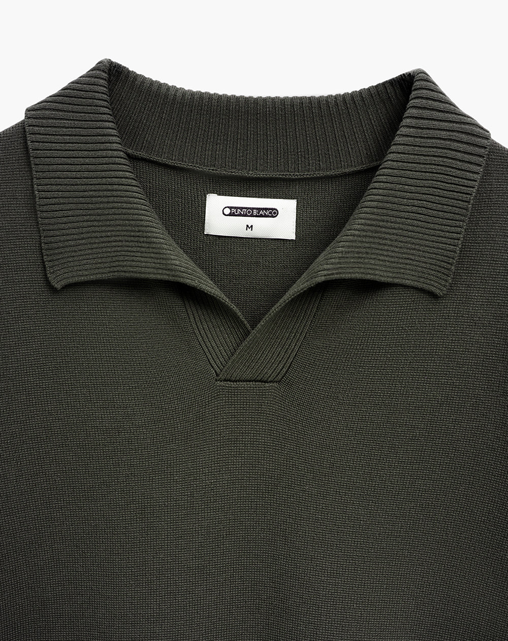 Polo regular tejido de punto algodón verde hombre