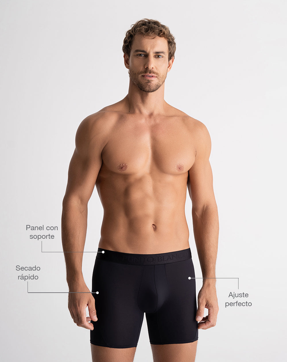 Bóxer deportivo medio microfibra x3unds surtido