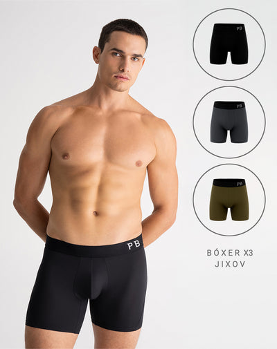 Bóxer deportivo medio microfibra x3und surtido