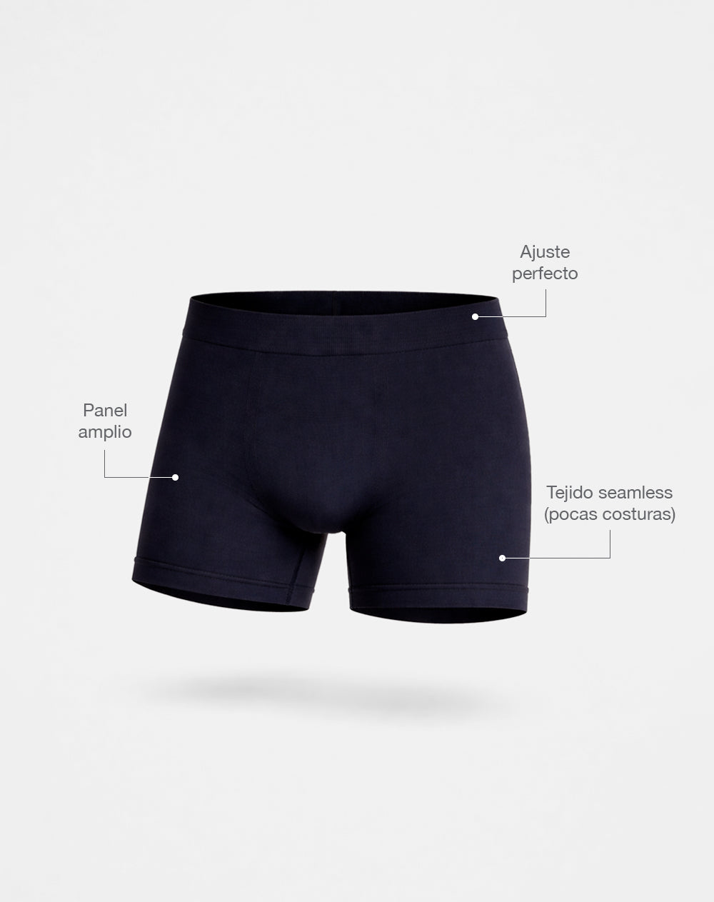 Bóxer deportivo medio seamless azul