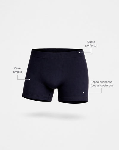 Bóxer deportivo medio seamless azul