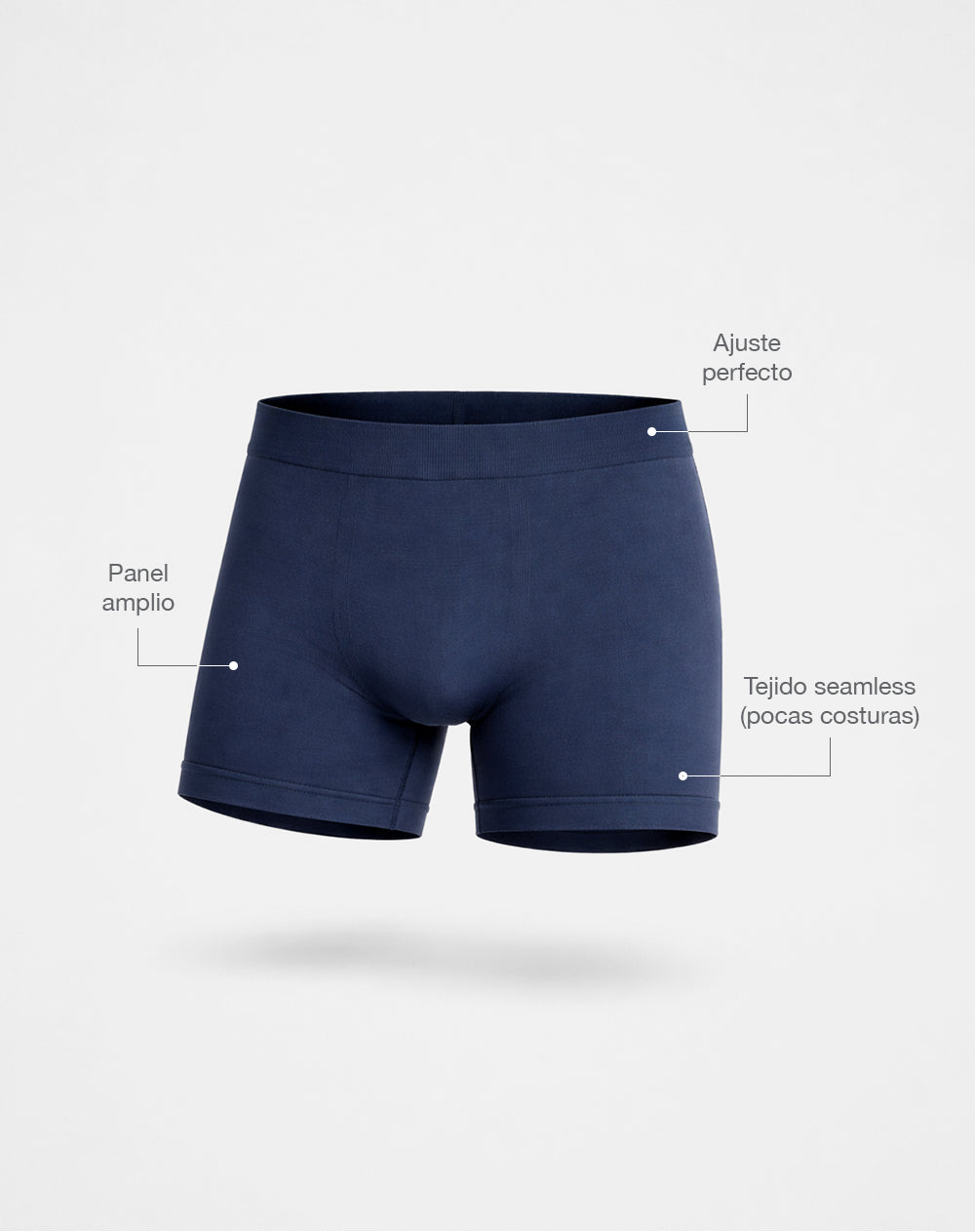 Bóxer deportivo medio seamless azul