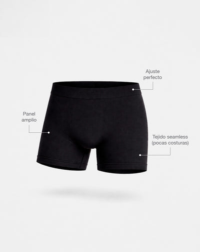 Bóxer deportivo medio seamless negro