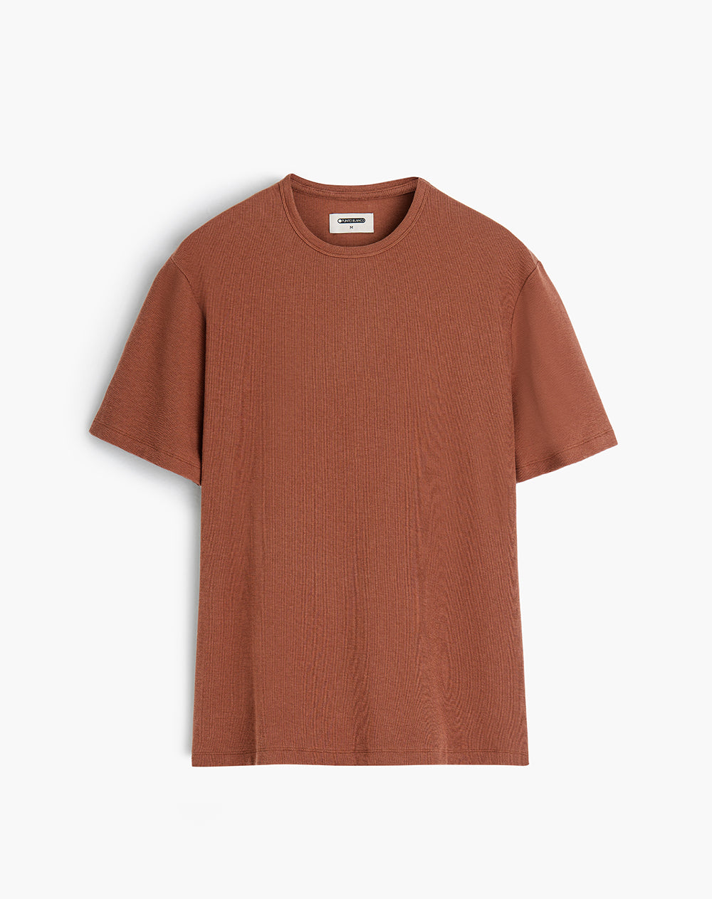 Camiseta regular fit manga corta café
