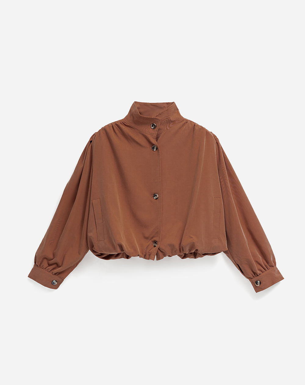 Chaqueta bomber café mujer