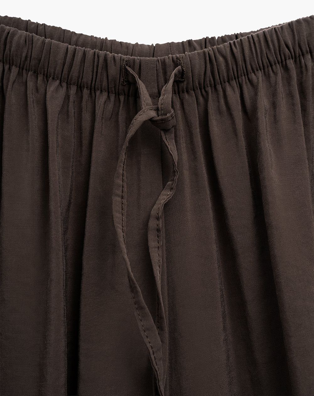 Pantalón harem tiro alto bota elástica café mujer