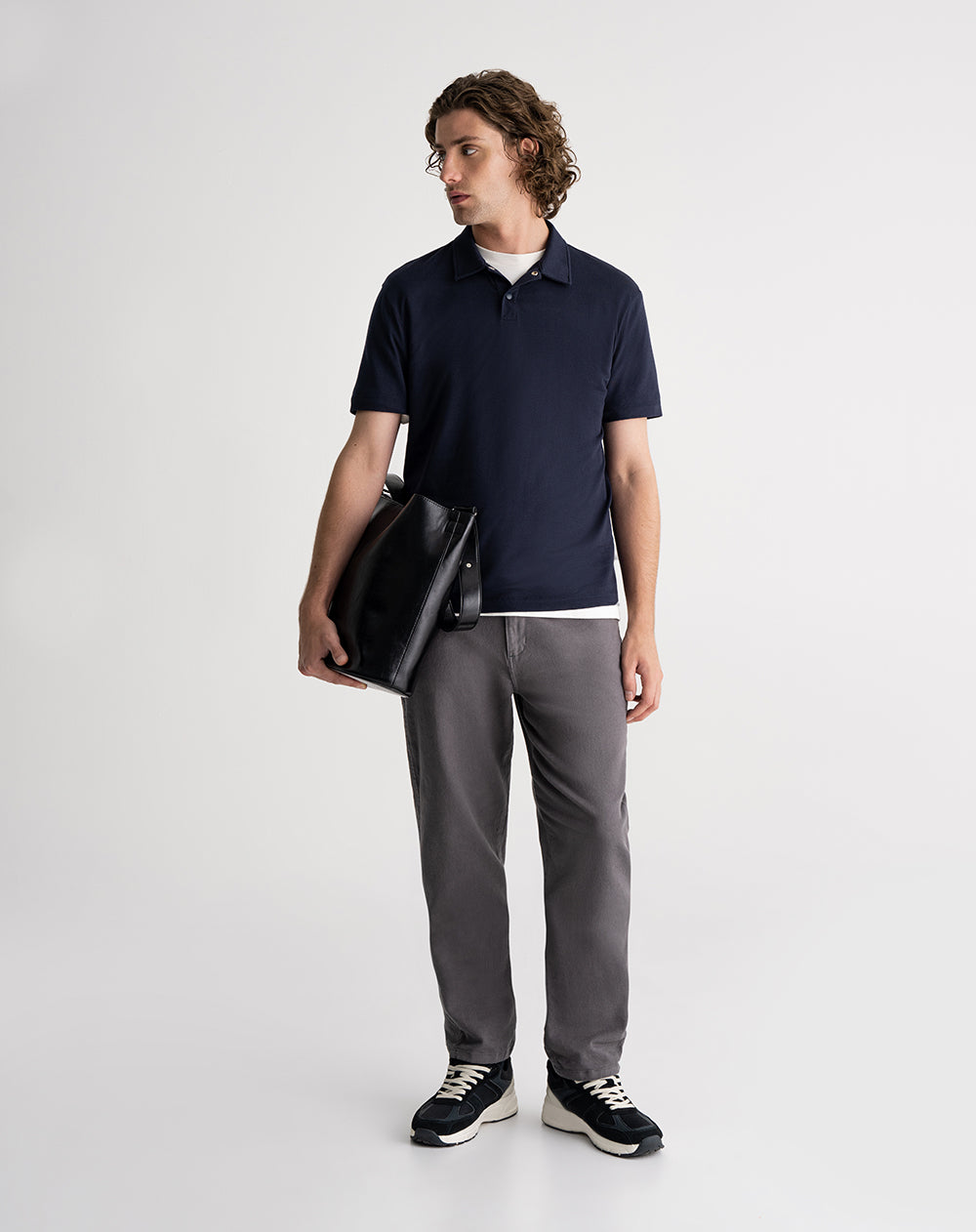 Polo regular algodón jersey azul