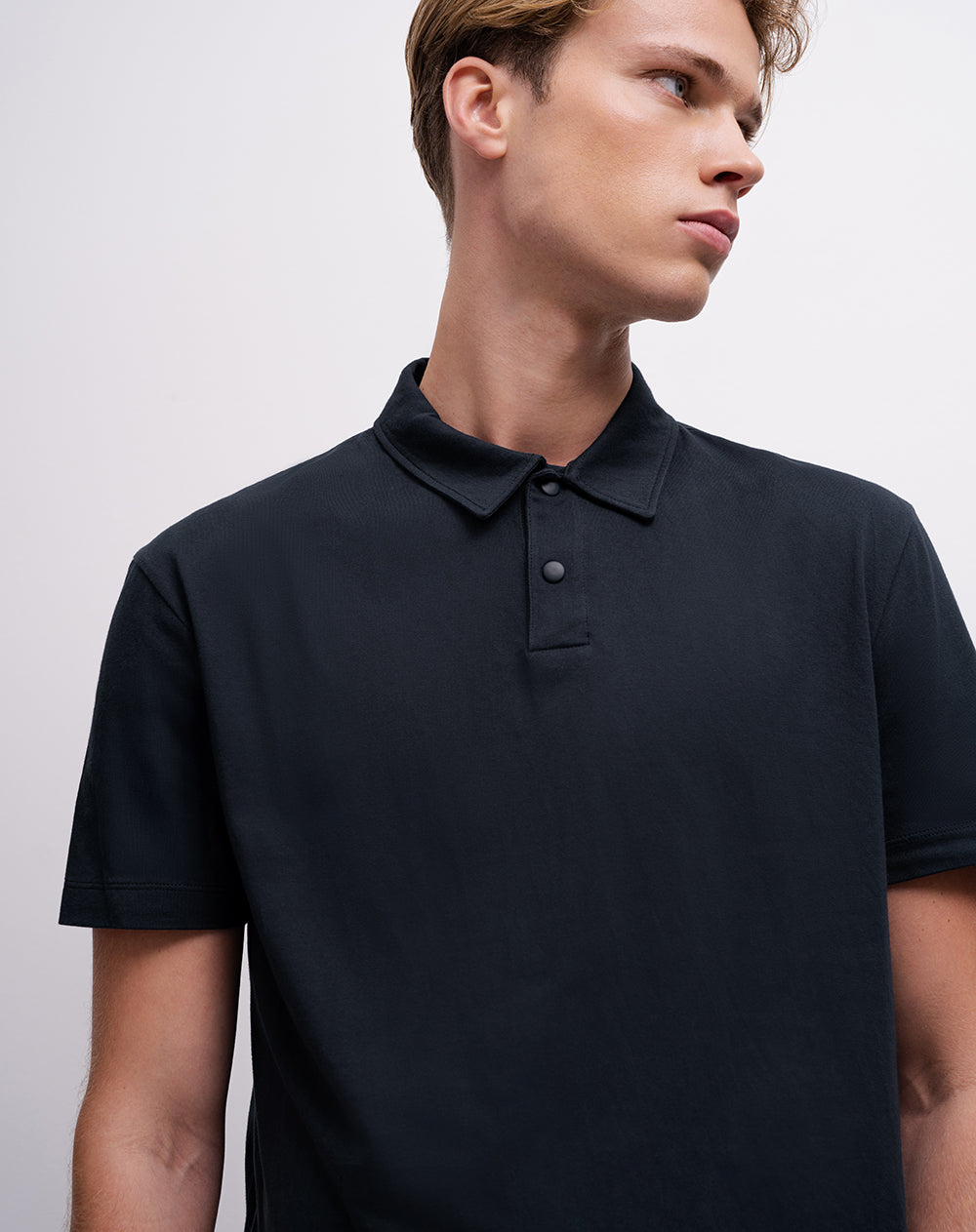 Polo regular algodón jersey azul hombre