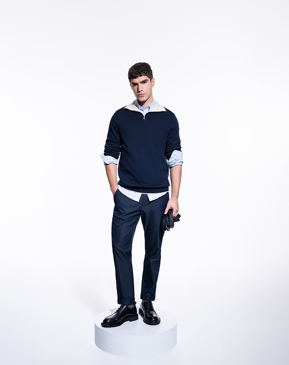 Buzo regular fit azul