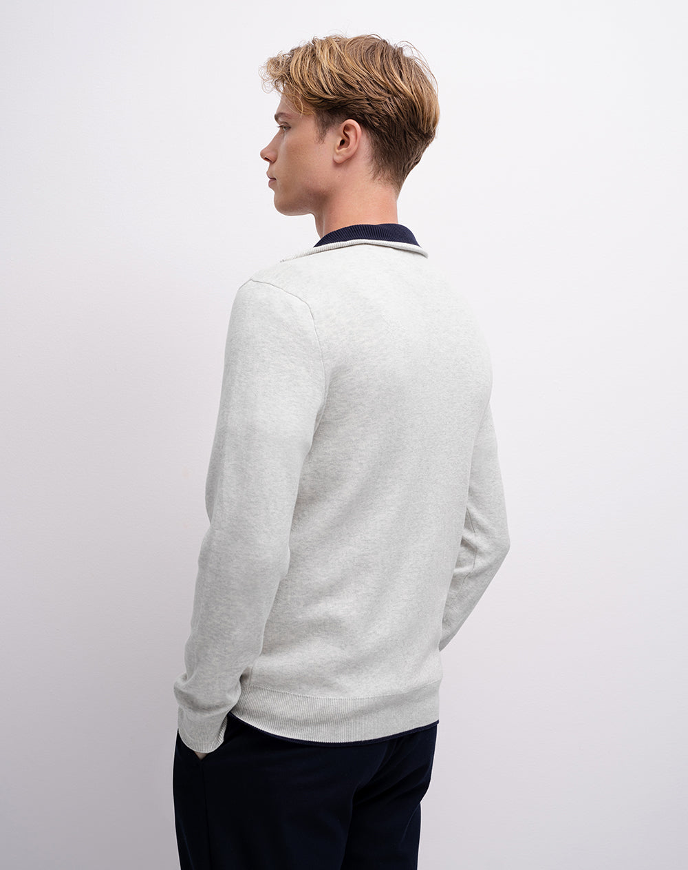 Buzo regular tejido de punto algodón habano hombre