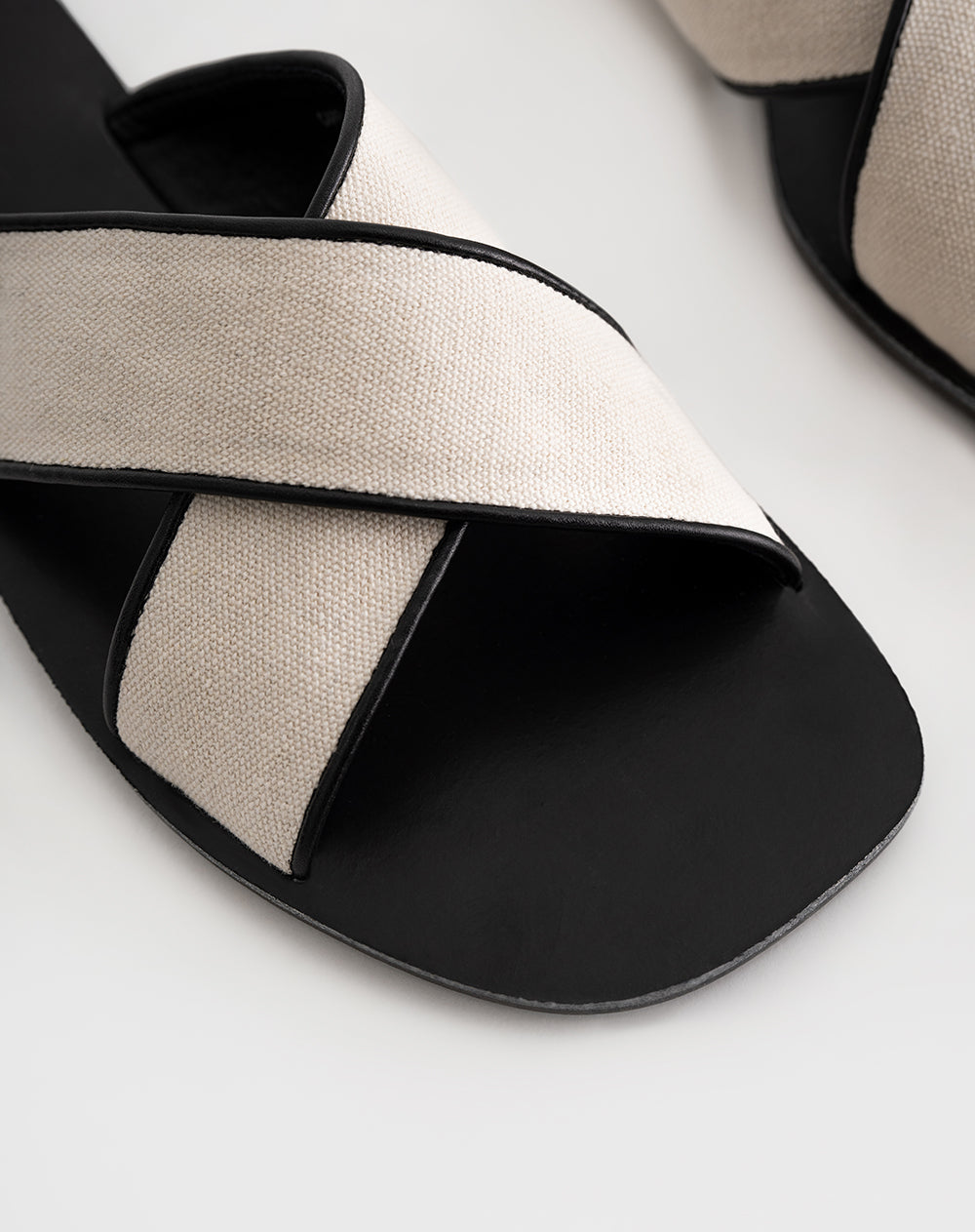 Sandalias crudo mujer