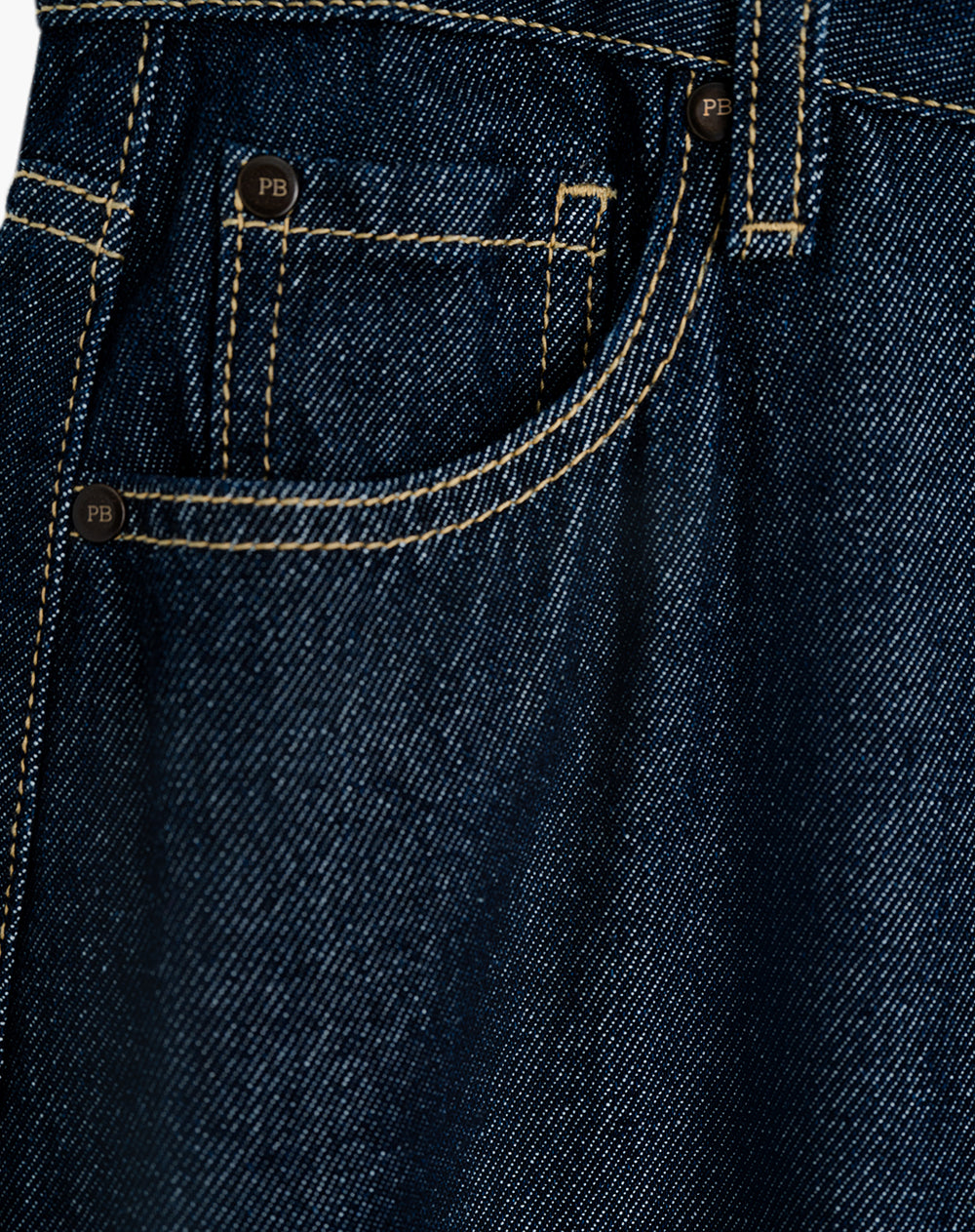 Pantalón loose fit tiro alto azul oscuro indigo