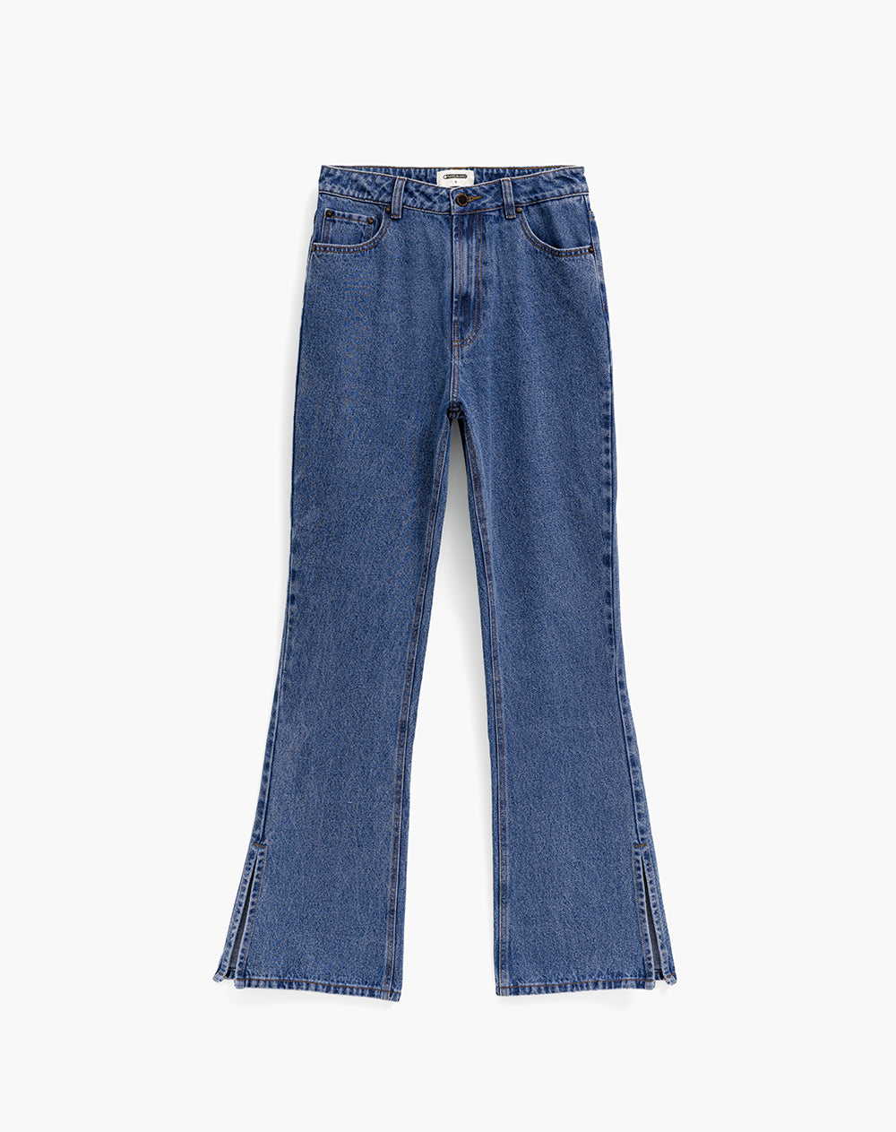 Jean straight tiro alto azul índigo mujer