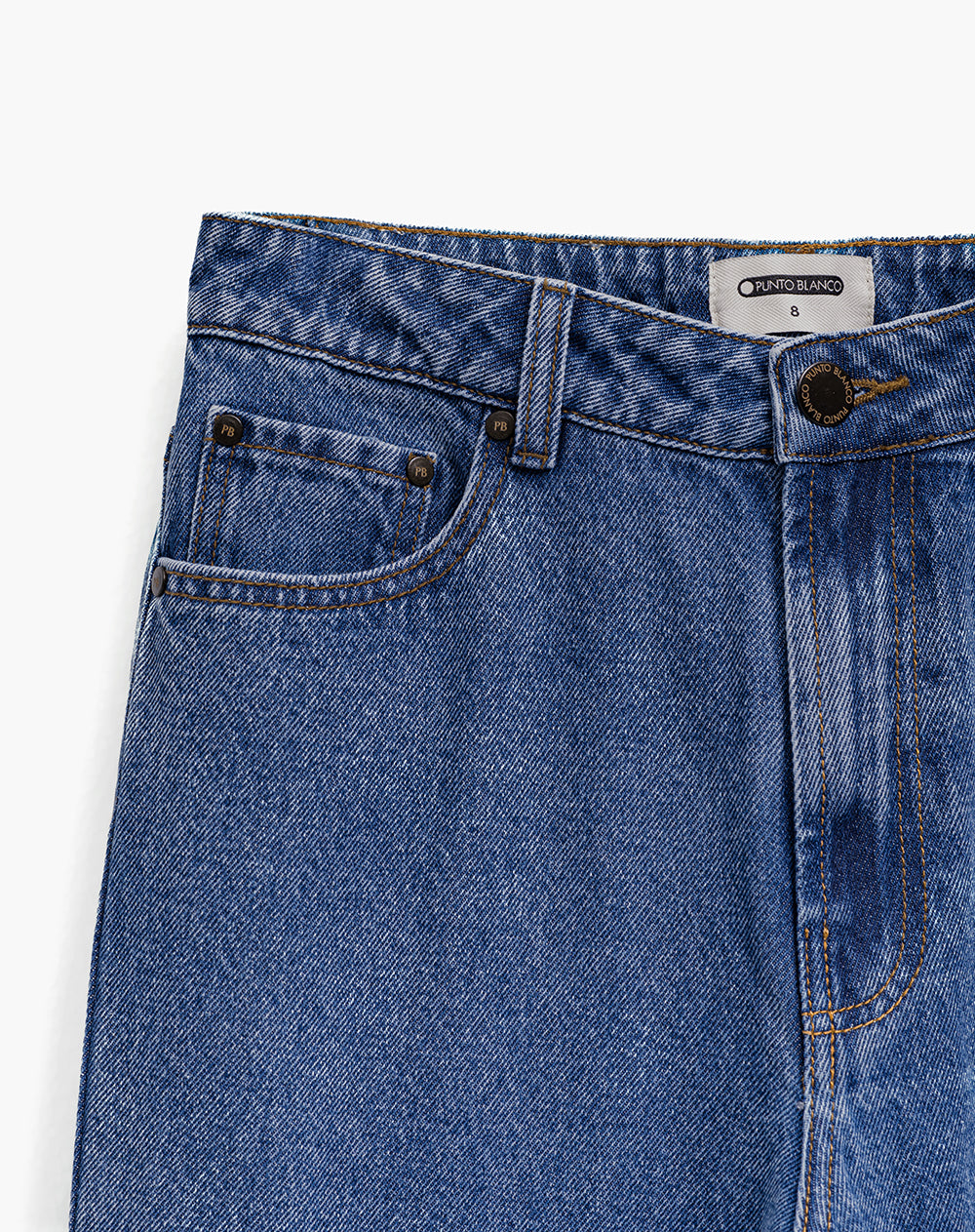 Jean straight tiro alto azul índigo mujer