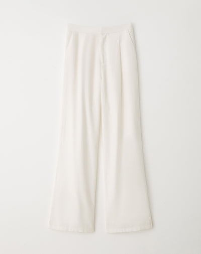 Pantalón loose fit tiro alto crudo