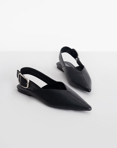 Bailarinas en punta cuero negras mujer