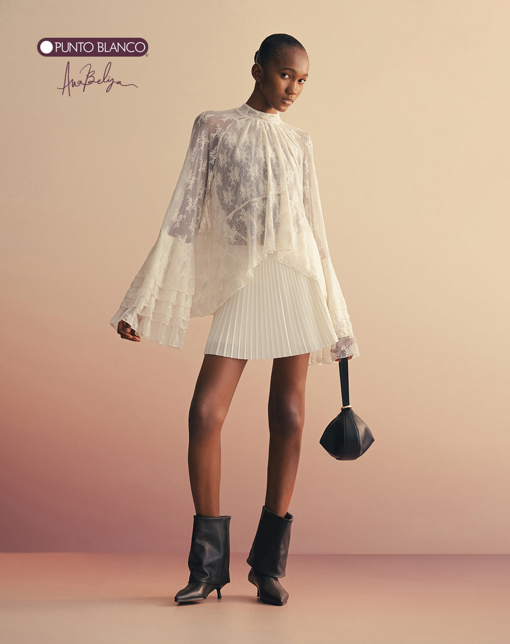 Camisa manga larga encaje con boleros Ana Beliza