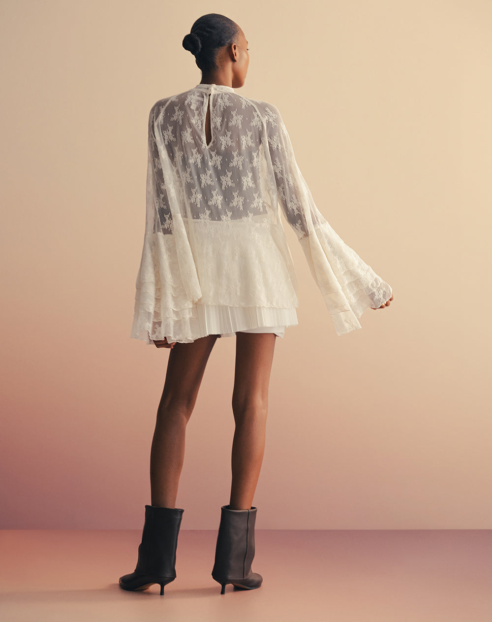 Camisa manga larga encaje con boleros Ana Beliza