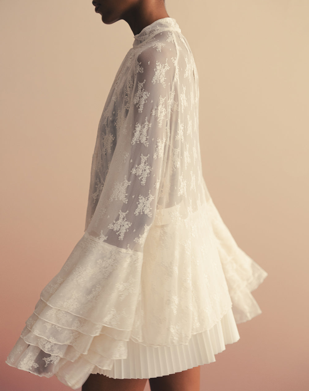 Camisa manga larga encaje con boleros Ana Beliza