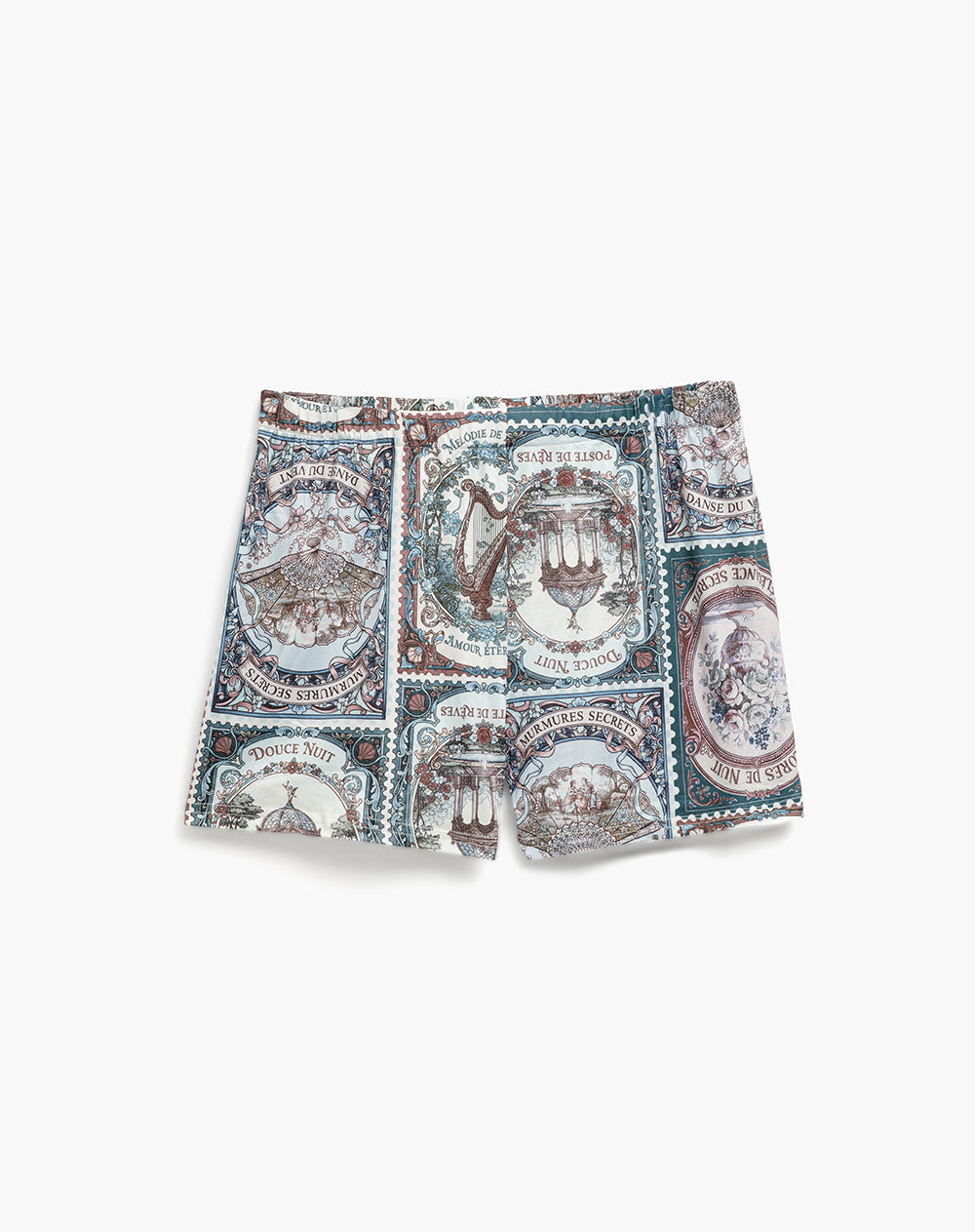 Short pantaloneta verde estampado