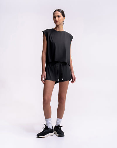 Short deportivo ciclista interno negra mujer